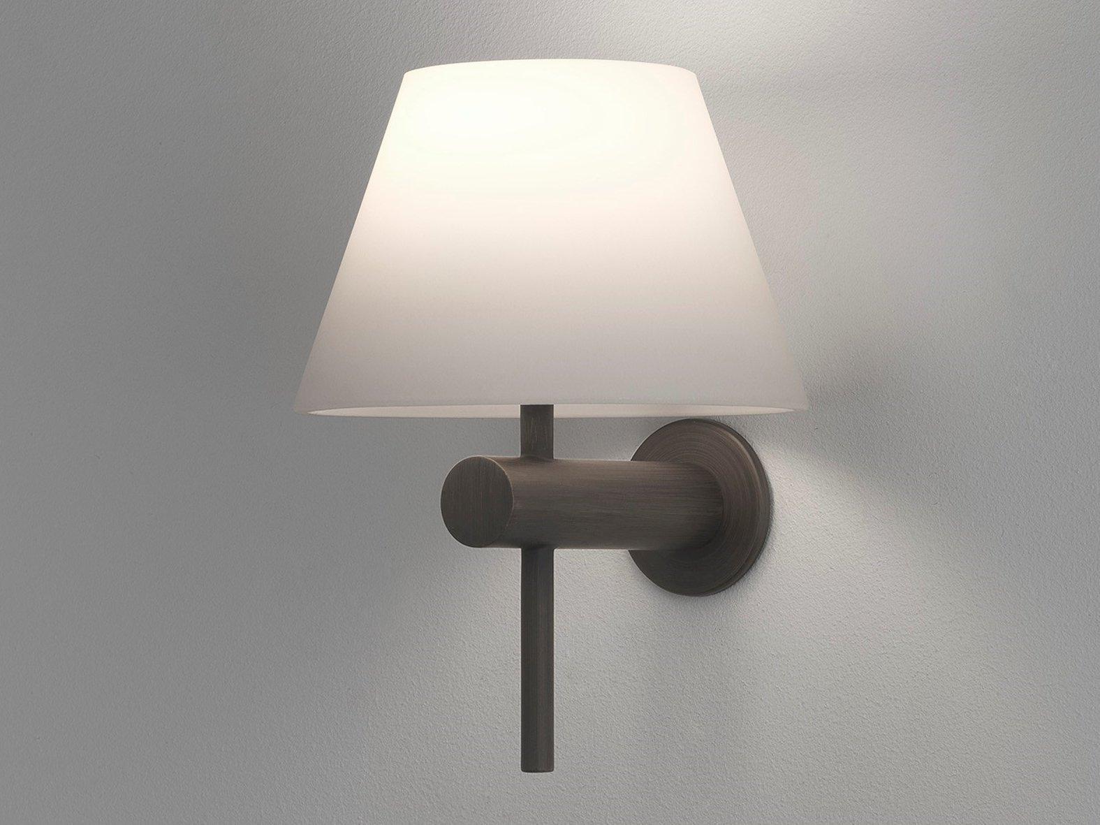 Glass and steel wall light with dimmer | Roma by Astro lighting