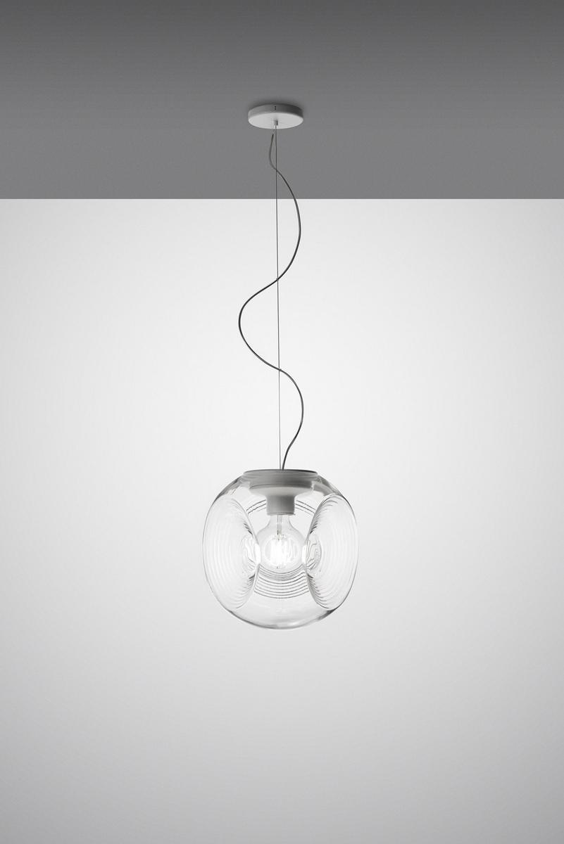 Fluorescent blown glass pendant lamp | Eyes by Fabbian