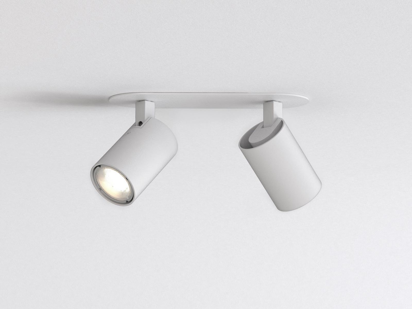 LED adjustable round metal spotlight | Ascoli Twin Recessed by Astro lighting