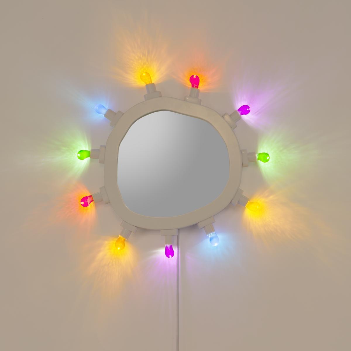 Wall-mounted mirror with integrated lighting | Luminaire Small by Seletti