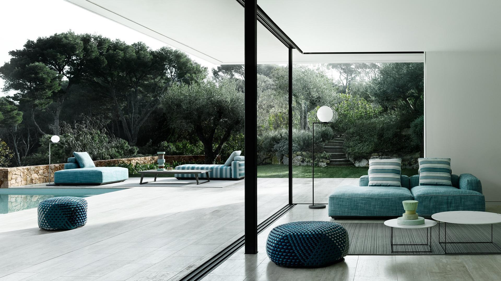 Sectional fabric garden sofa | Hybrid by B&B Italia
