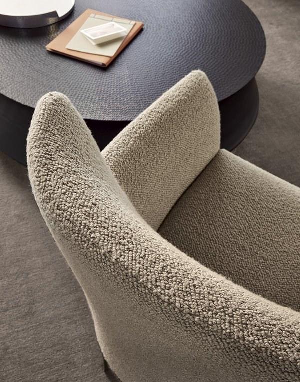 Fabric armchair with armrests | Gentleman by Poliform