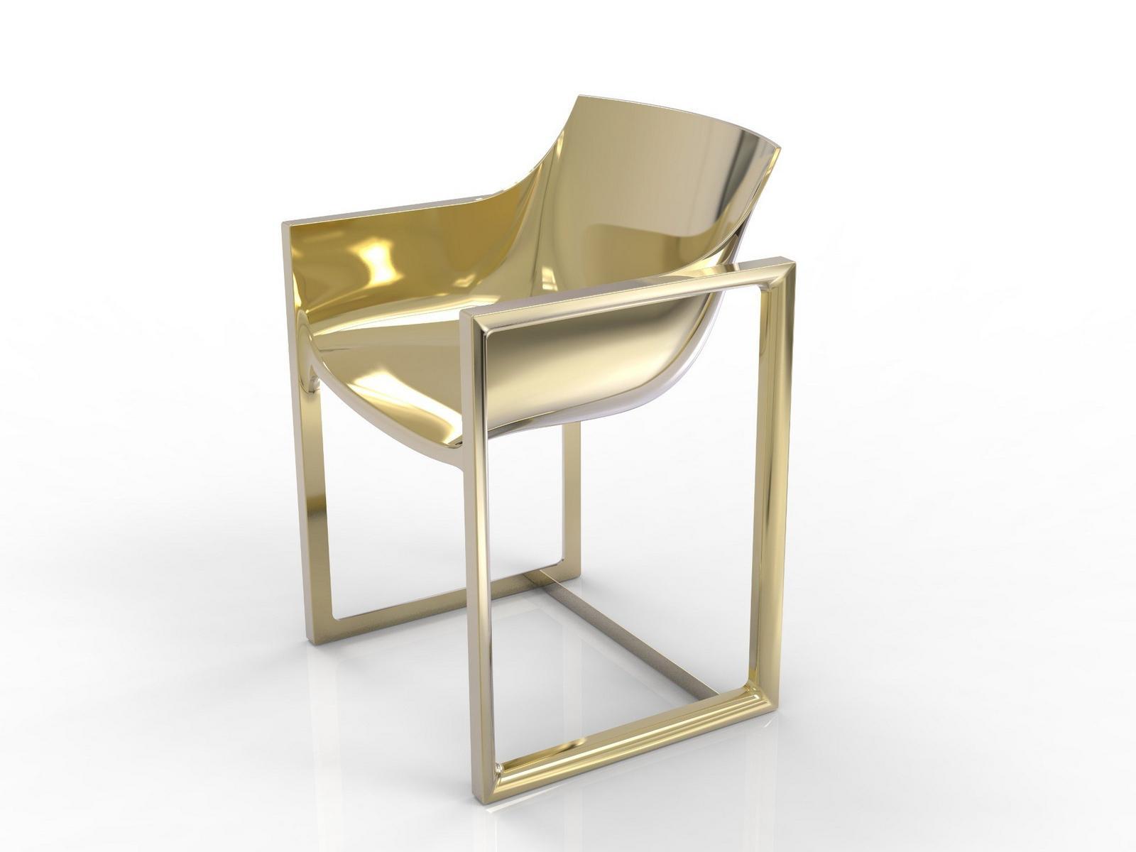 Sled base polypropylene garden chair with armrests | Wall Street Premium by Vondom