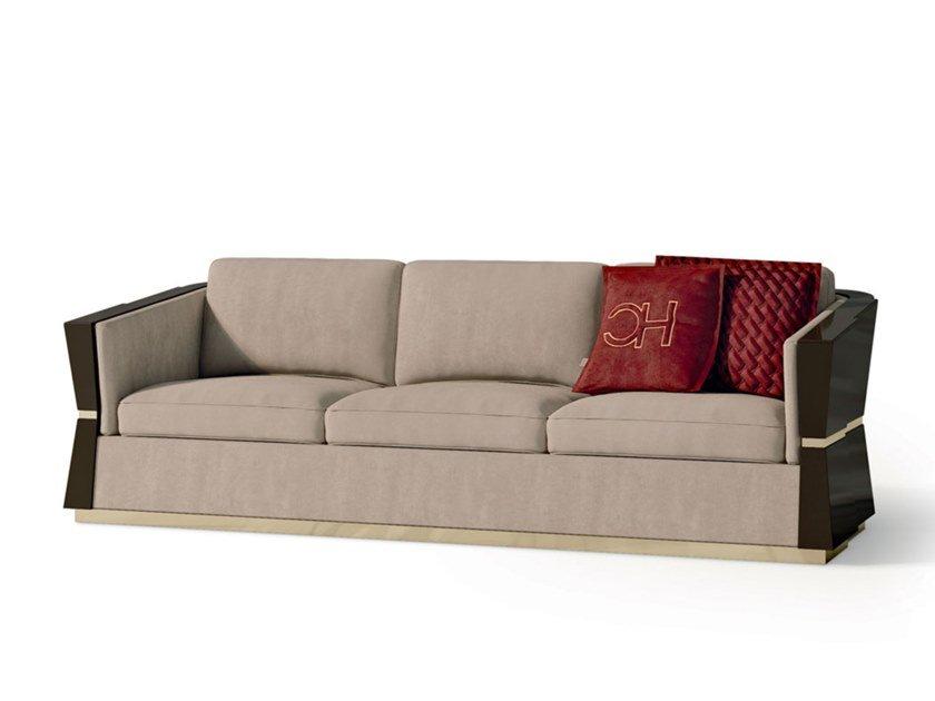 4 seater nabuk sofa with wooden structure | 7539 by Carpanese home