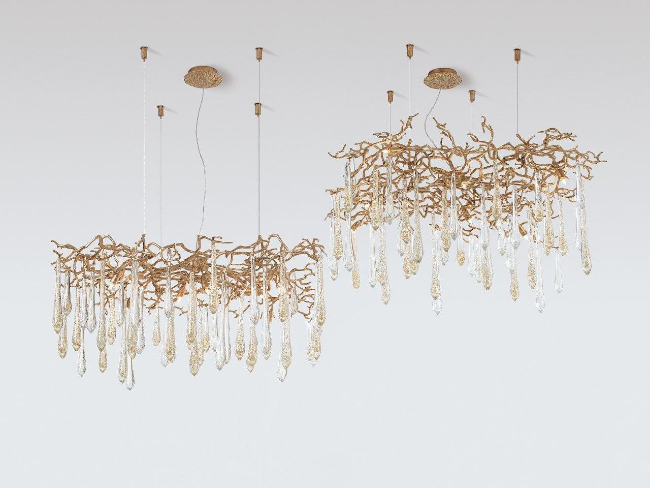 Halogen bronze pendant lamp | Aqua Ct3412/8 by Serip