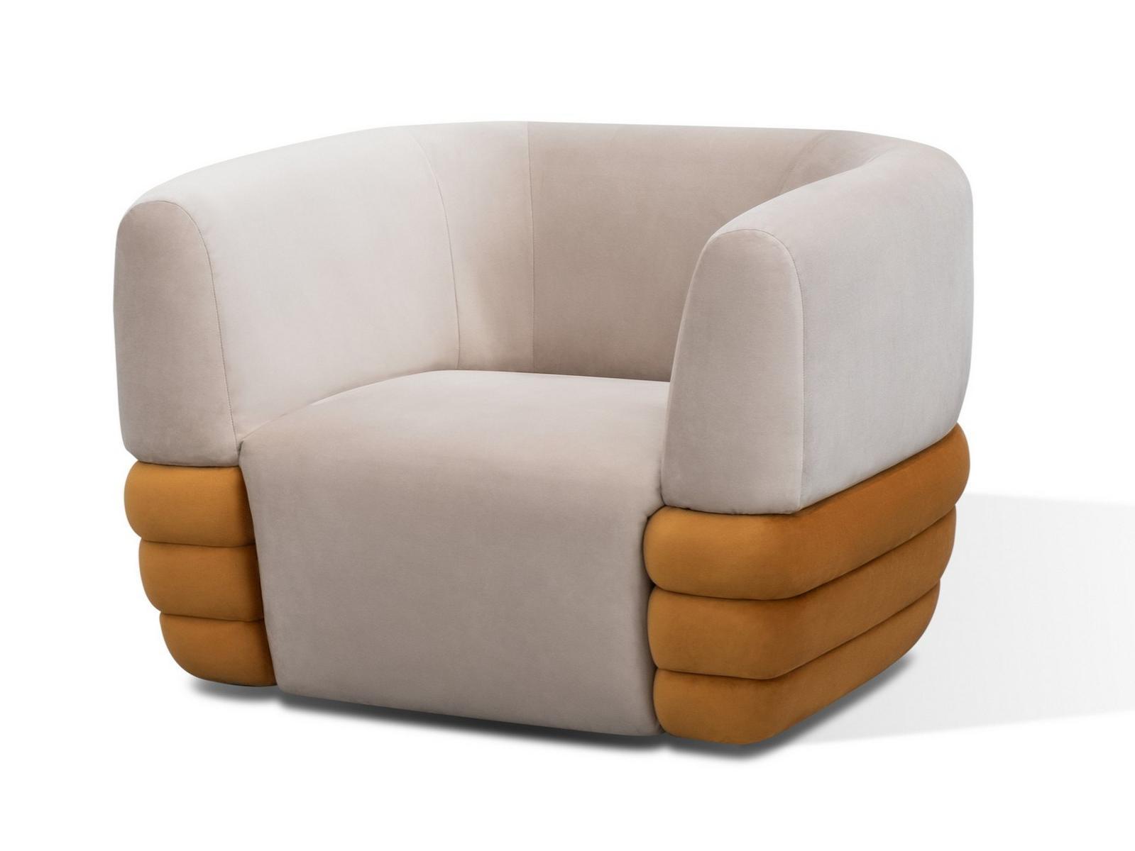 Velvet armchair with armrests | Splendor Light by Carpanese home