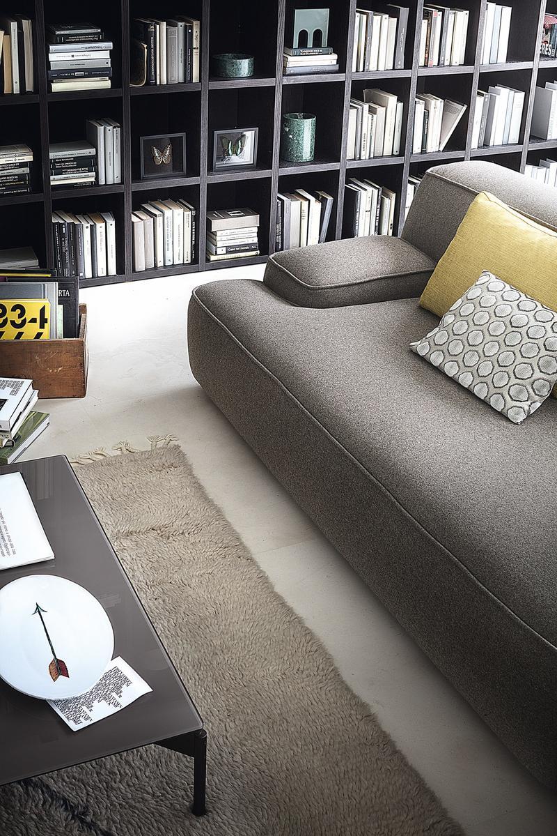 Sectional fabric sofa | Cloud by Lema