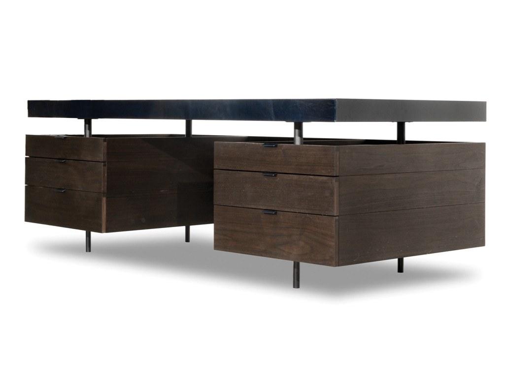Rectangular wooden writing desk with drawers | Bourgeois by Baxter