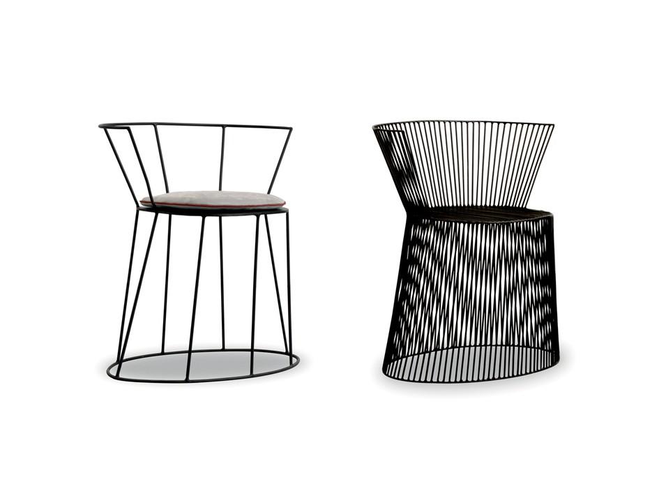 Iron chair with armrests |  by Baxter