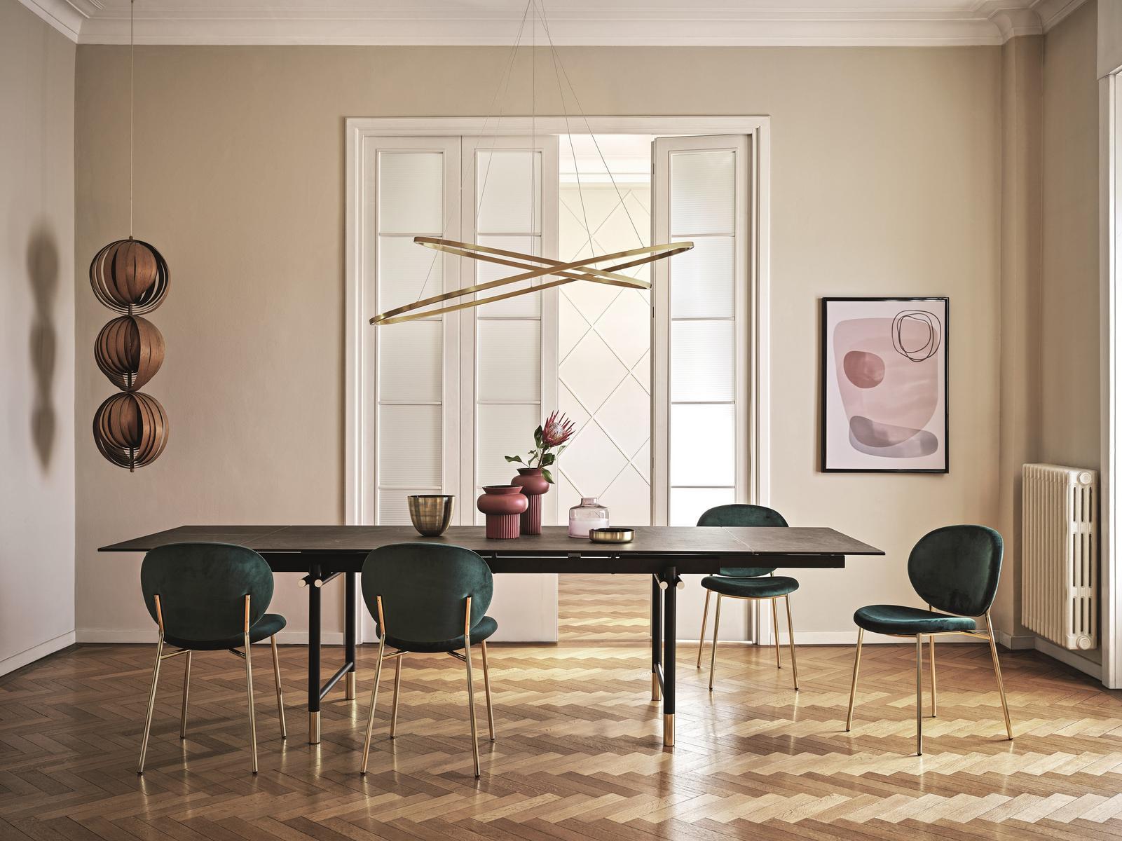 Extending rectangular ceramic table | Monogram by Calligaris