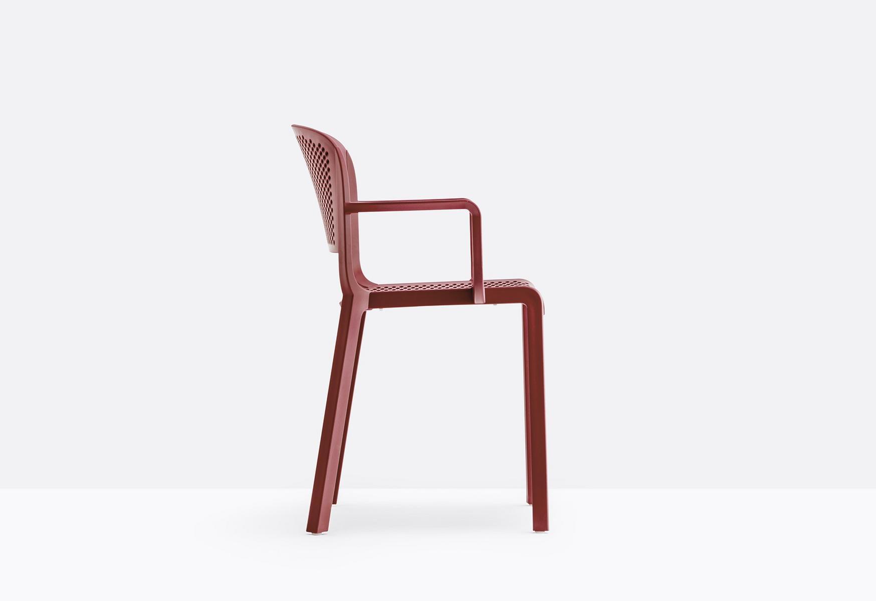 Polypropylene chair with armrests | Dome 266 by Pedrali