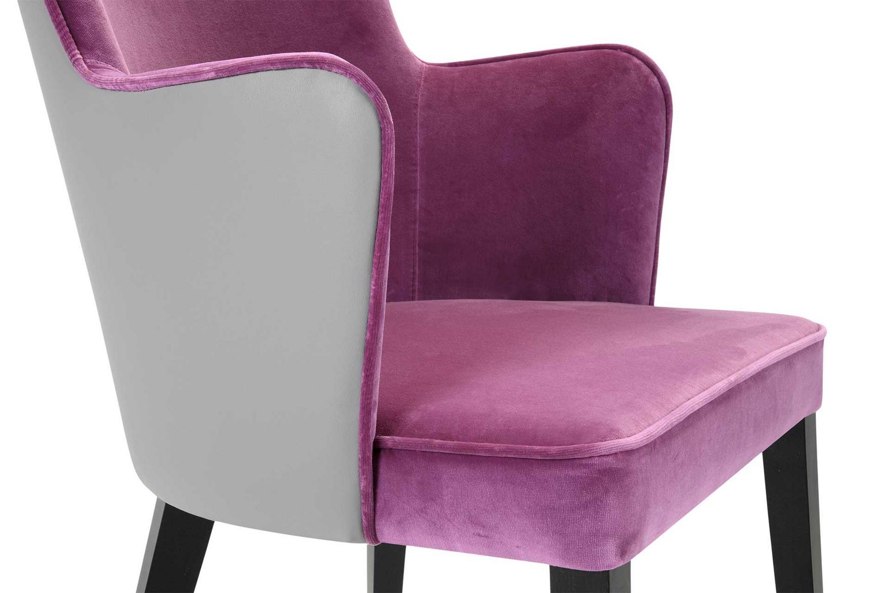 Upholstered fabric chair with armrests | Pat by Domingo salotti