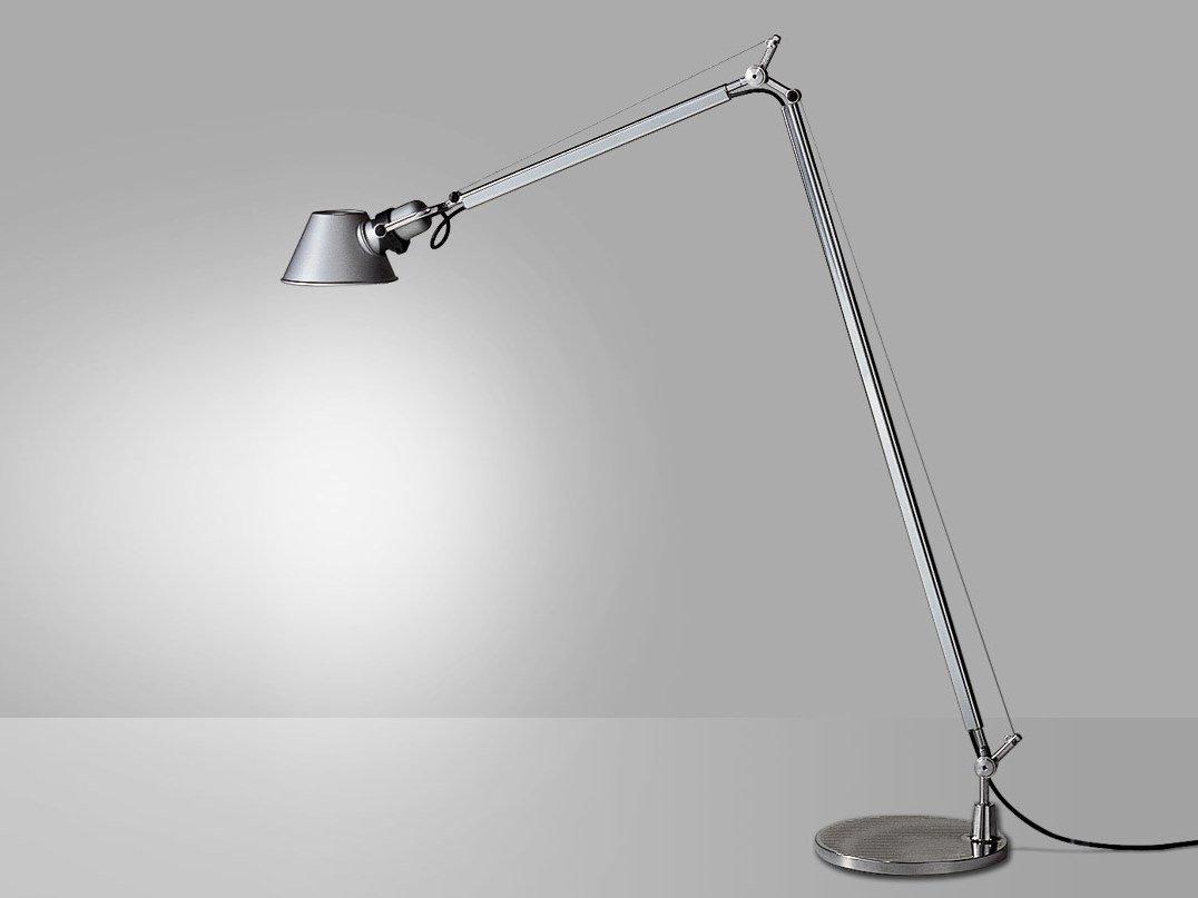 Reading adjustable aluminium floor lamp | Tolomeo Reading Floor by Artemide