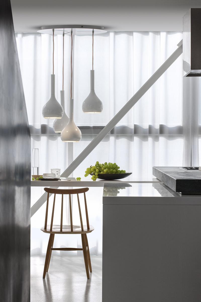 LED direct light aluminium pendant lamp | Lys - 434/l by Oluce