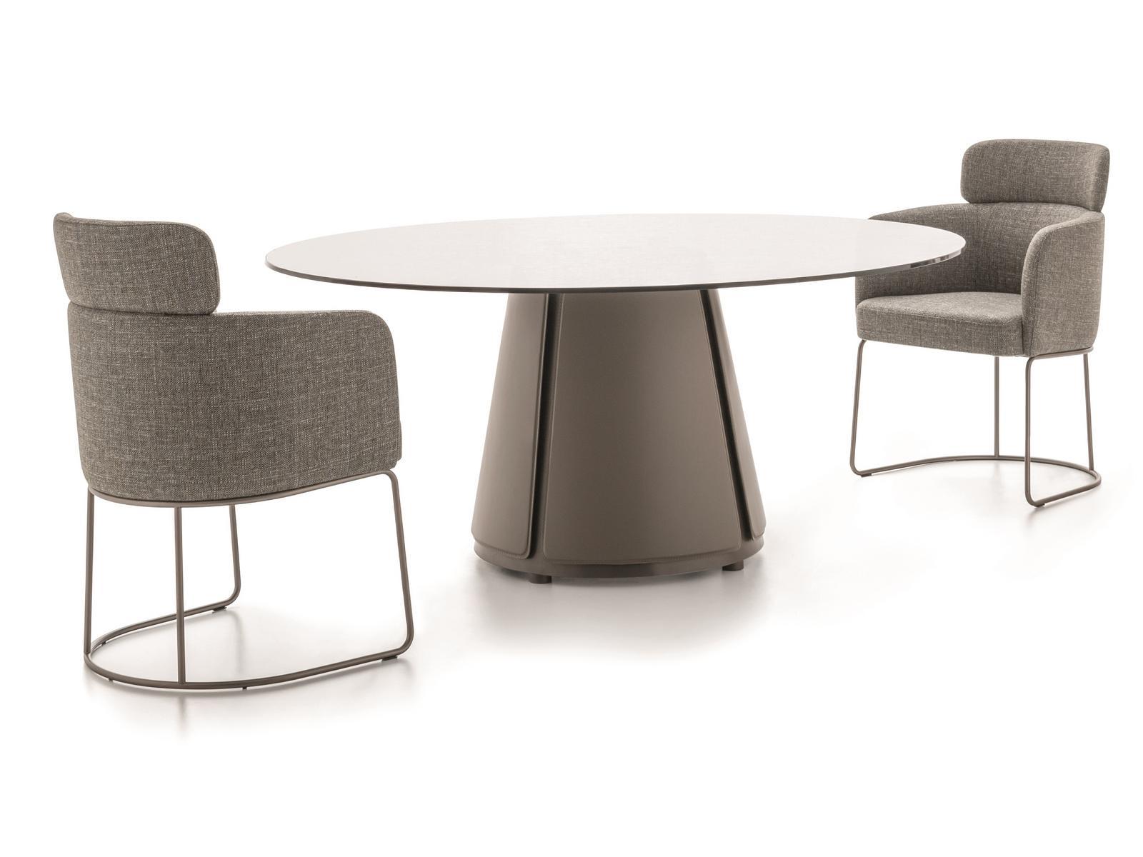 Upholstered fabric chair with armrests | Claire by Ditre Italia