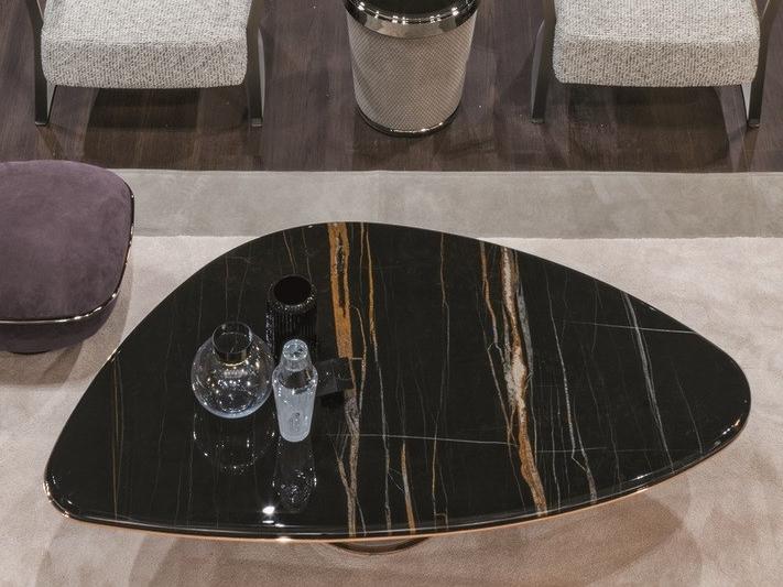 Oval metal coffee table | Gehry by Longhi