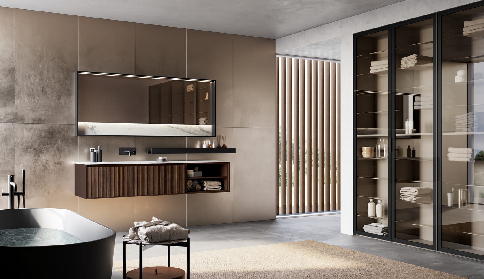 Glass bathroom | Traccia by Birex