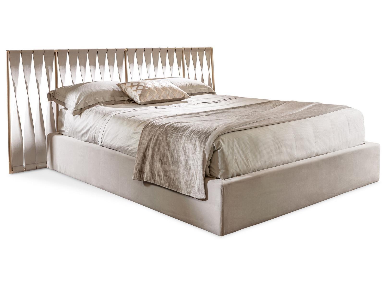 Leather double bed | Twist by Cantori