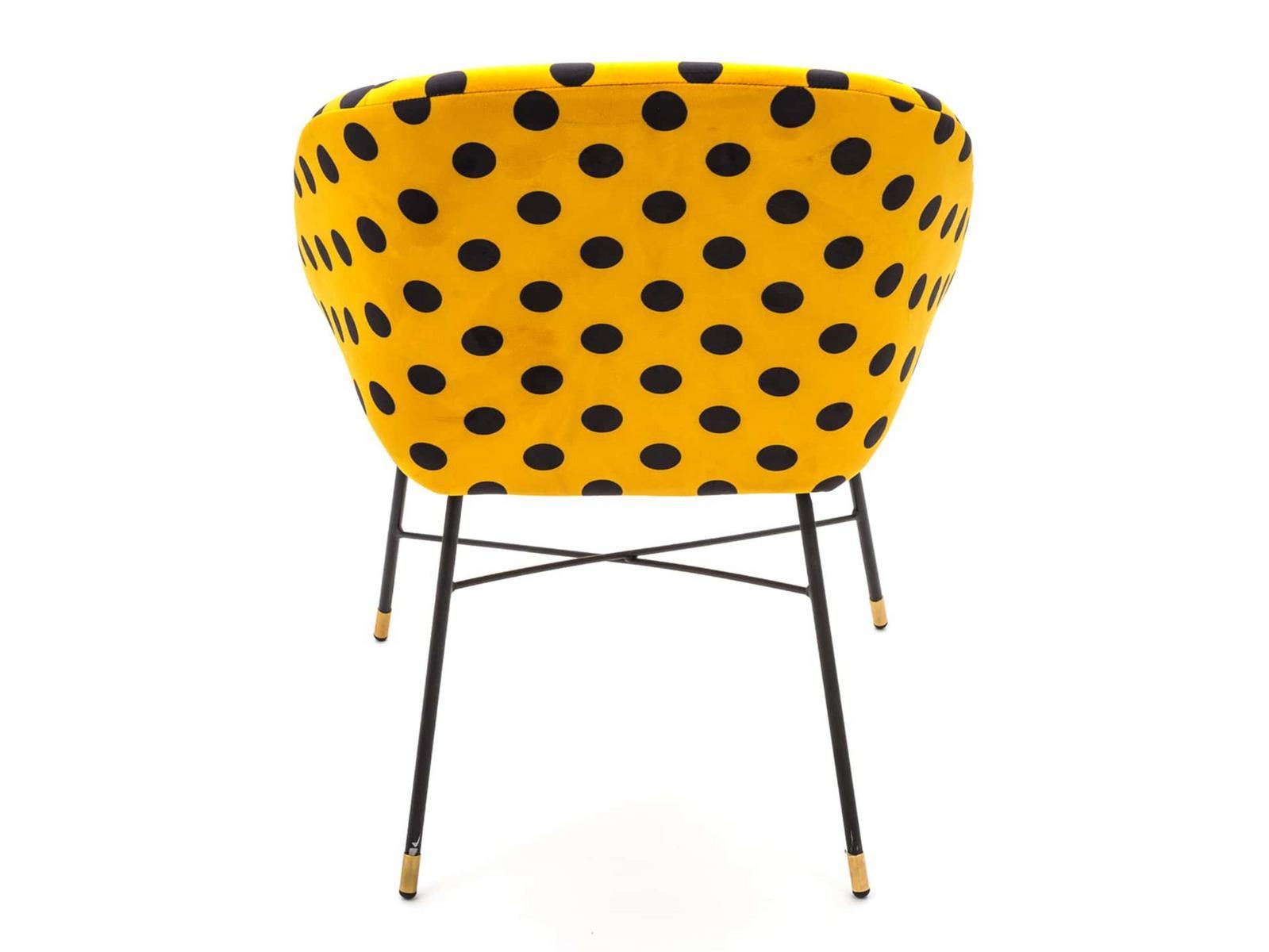 Upholstered fabric chair with armrests | Shit by Seletti
