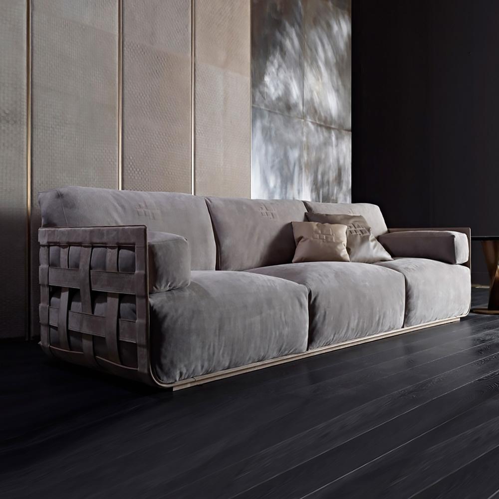 Leather sofa in a classic style | Braid by Rugiano