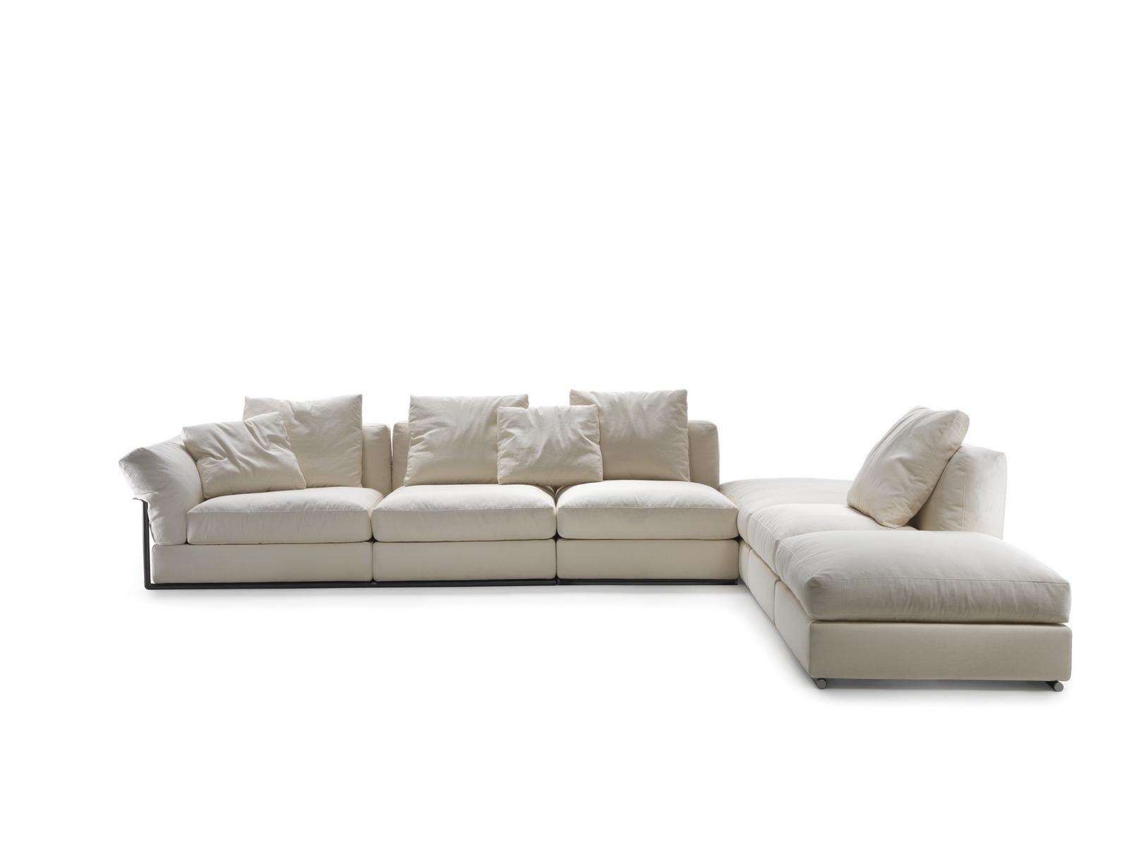 Sectional fabric sofa | Zeno by Flexform