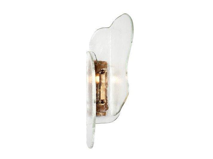 Vintage brass wall light with glasses | Iceberg 1070/a1 by Possoni Illuminazione