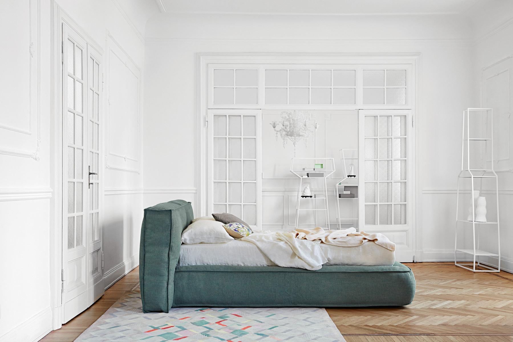 Upholstered bed with removable cover | Fluff by Bonaldo