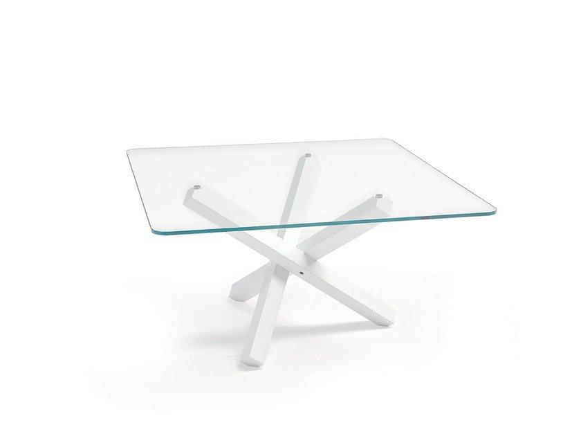 Square glass table | Aikido Square by Sovet