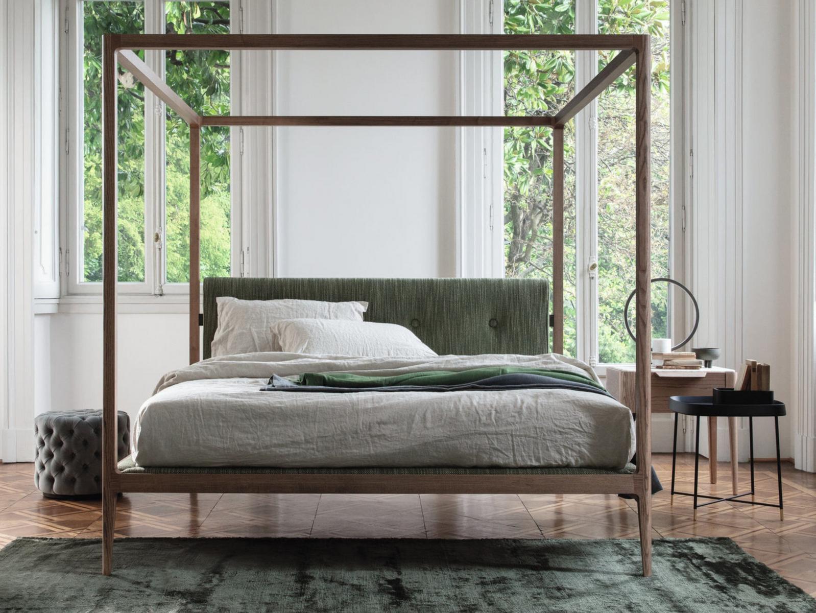 Double bed with upholstered headboard | Ziggy by Porada