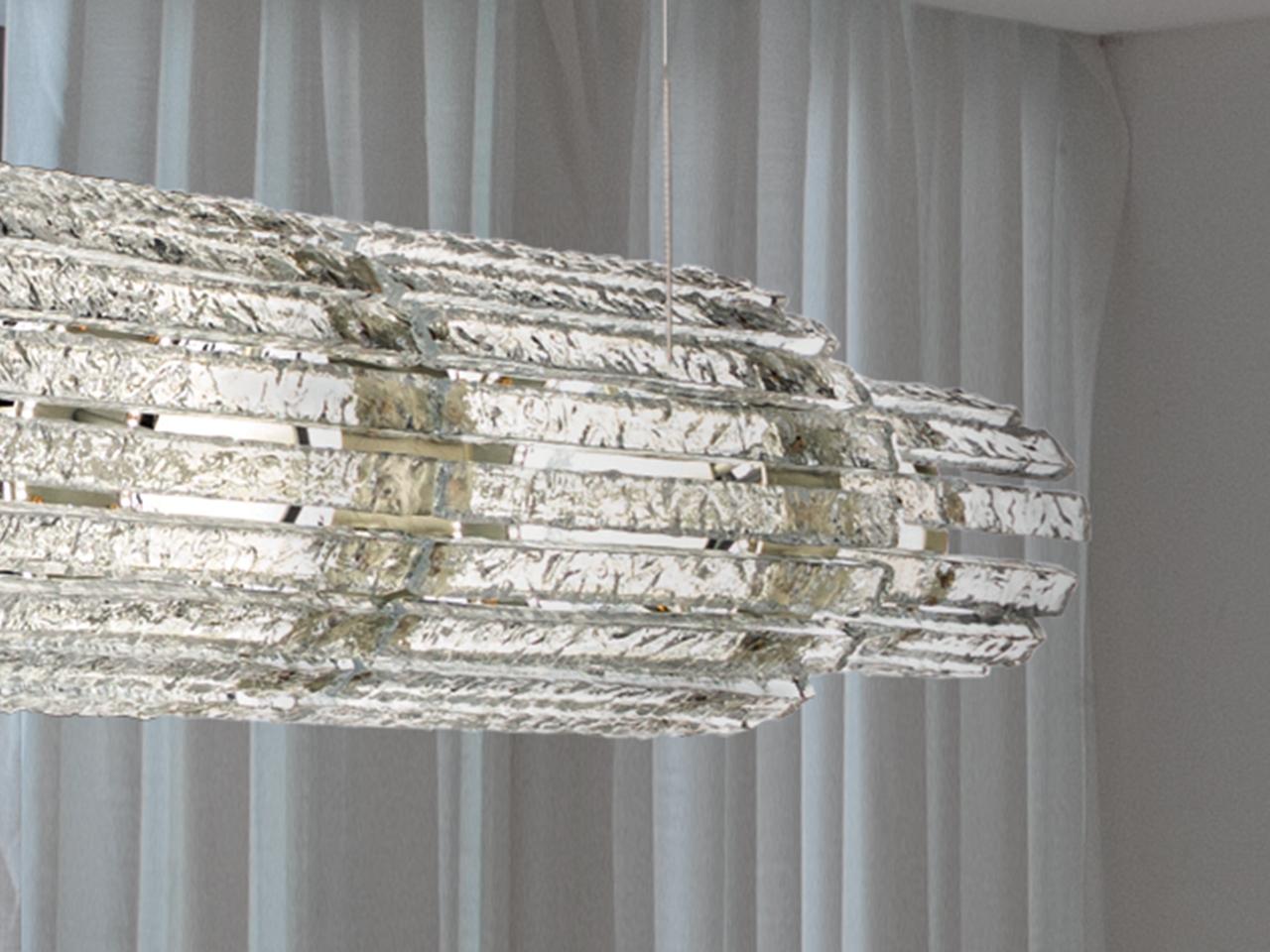 LED glass pendant lamp | Vegas Bil 140 by Masiero