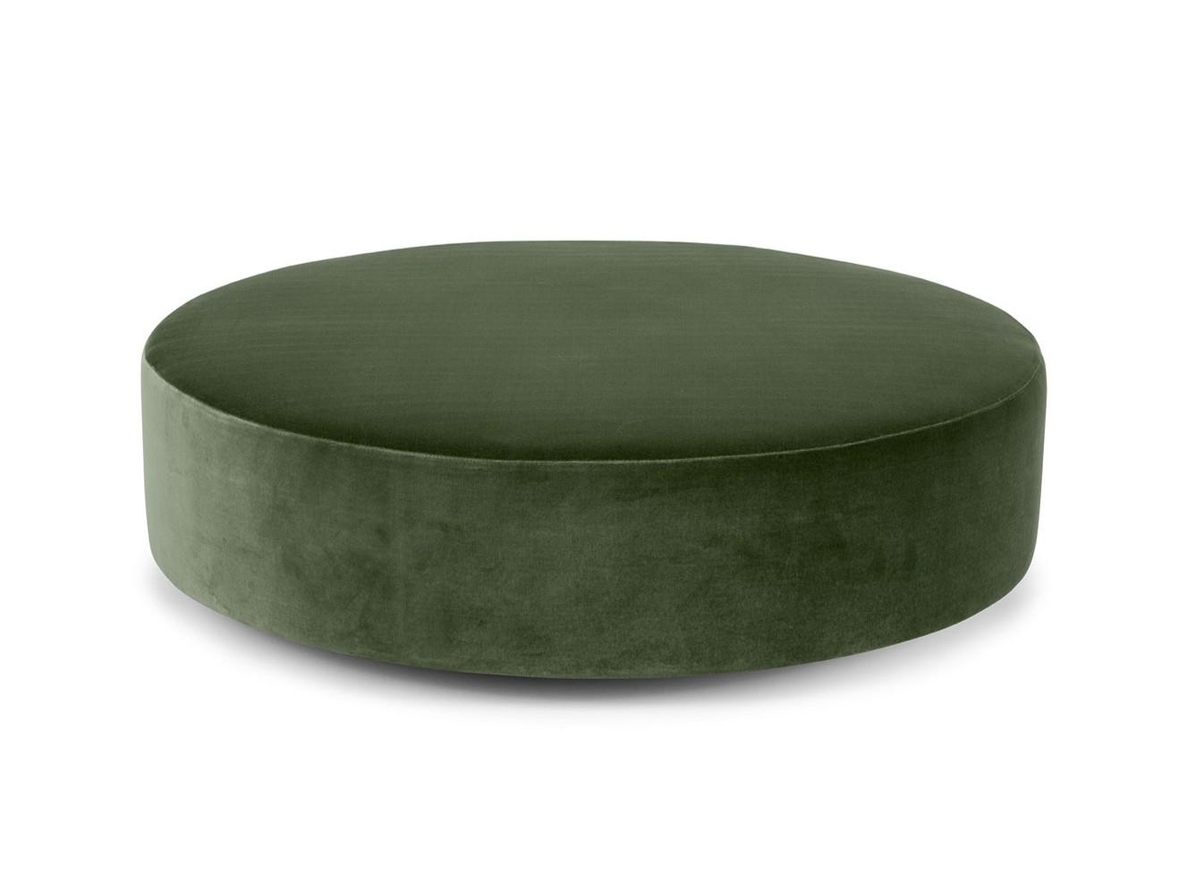Upholstered round fabric pouf | Febe by Domingo salotti