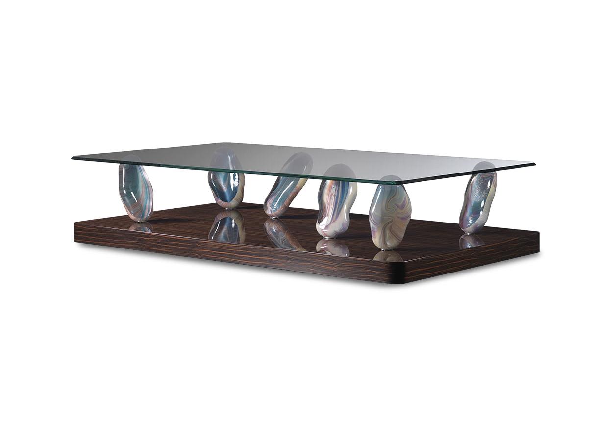 Rectangular glass coffee table | Sassi by Reflex