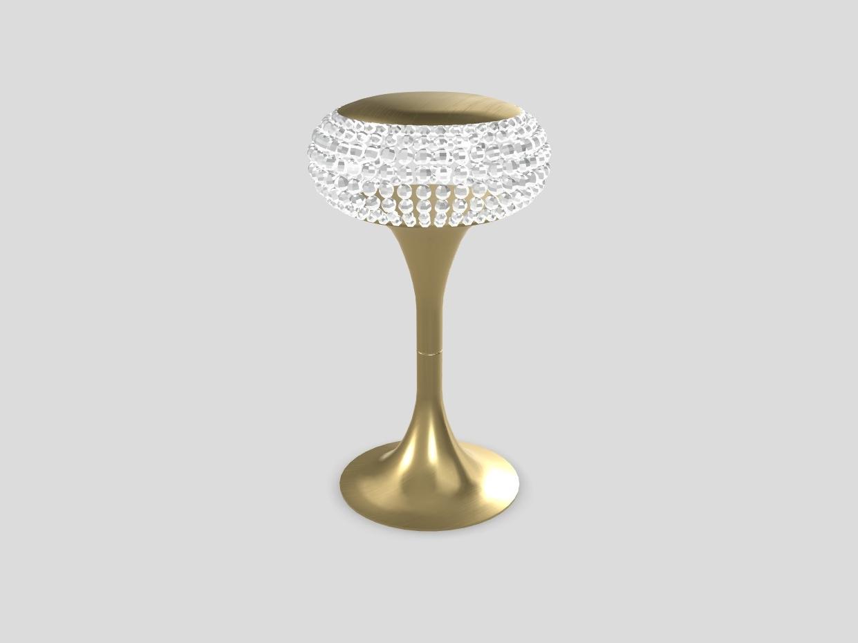 Metal table lamp with Swarovski® crystals | Cristalis Tl1p by Masiero