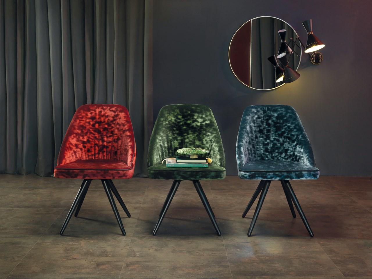 Upholstered velvet chair | Neil by Borzalino