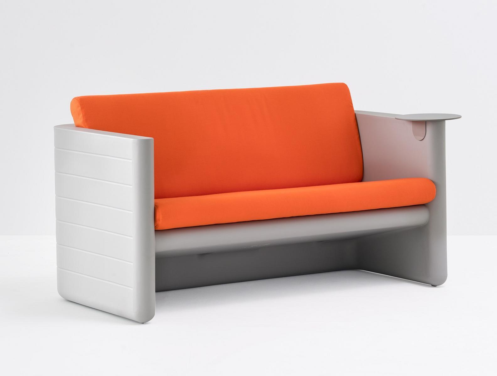 2 seater upholstered polyethylene garden sofa | Sunset 626 by Pedrali