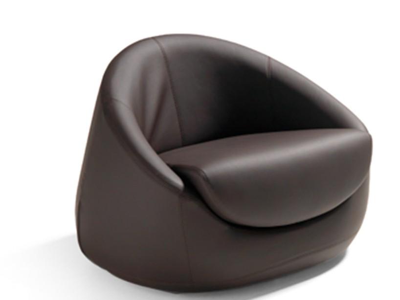 Leather armchair with removable cover | Cuccia by Dema