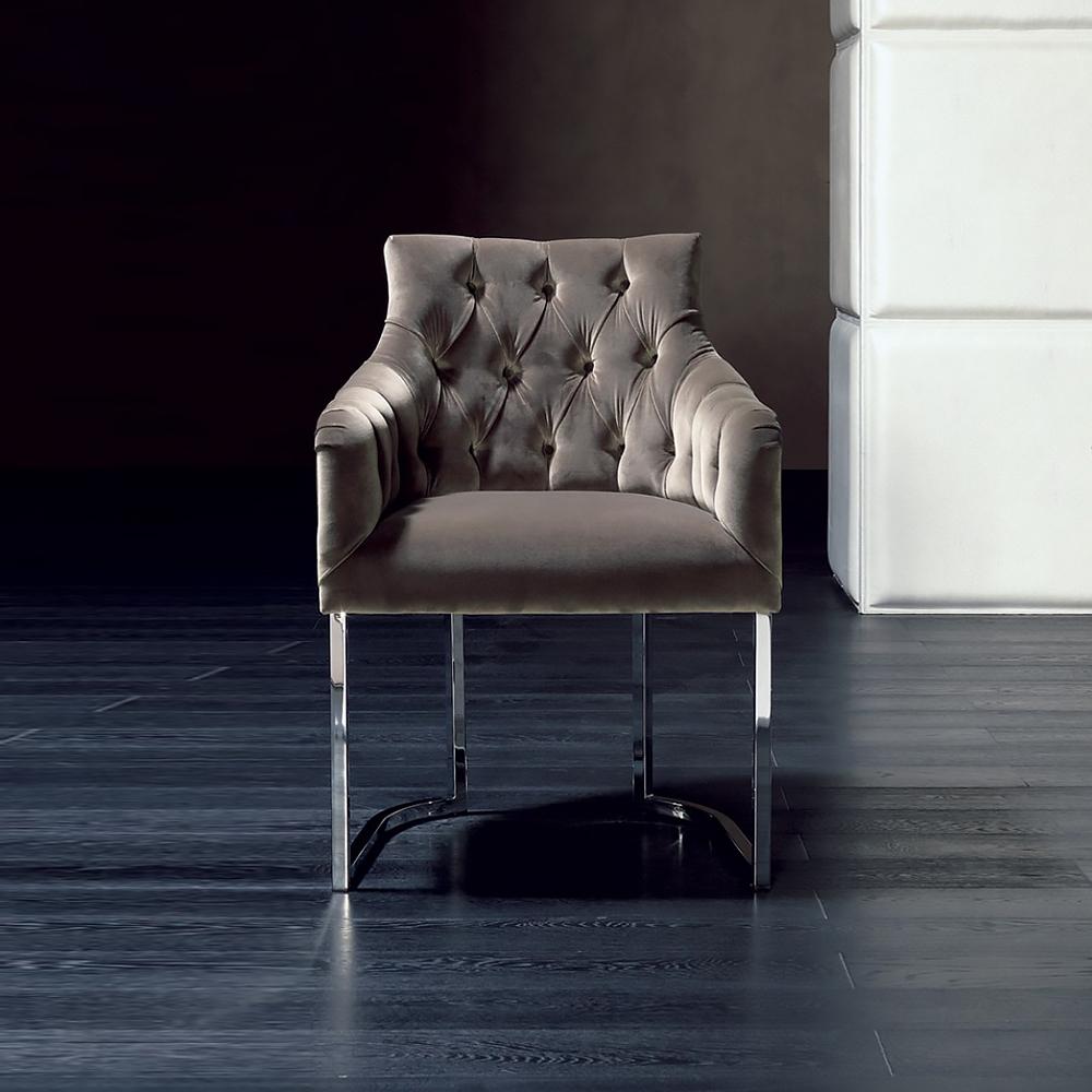 Nabuk chair in a luxury style | Itaca by Rugiano