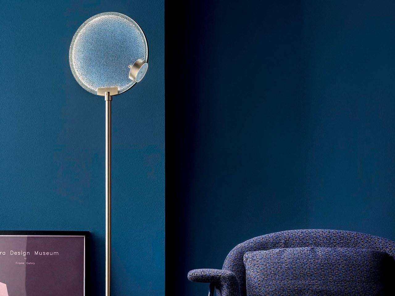 LED glass floor lamp with dimmer | Horo Stl by Masiero