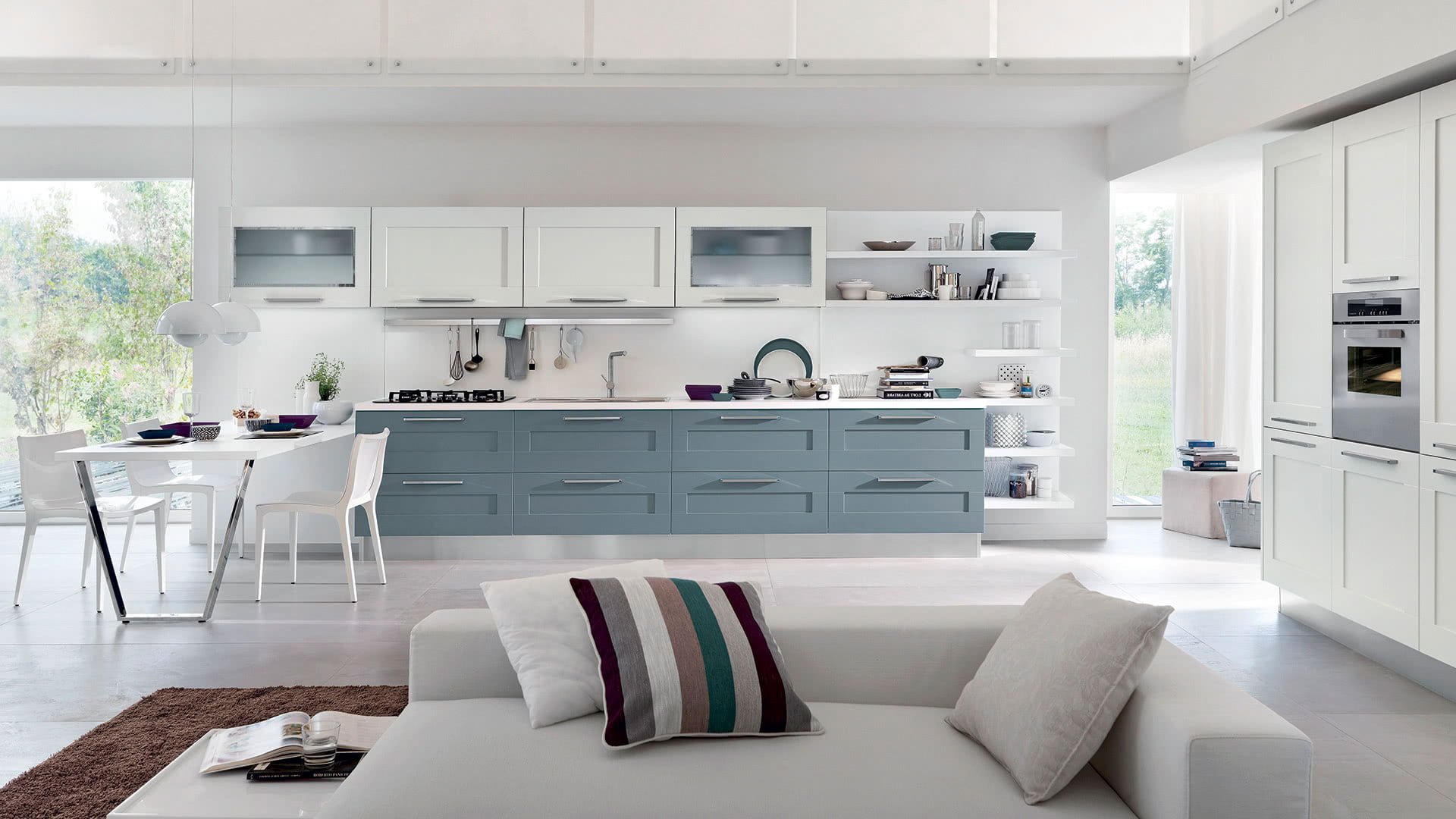 Wood kitchen with integrated handles Lube Cucine Gallery