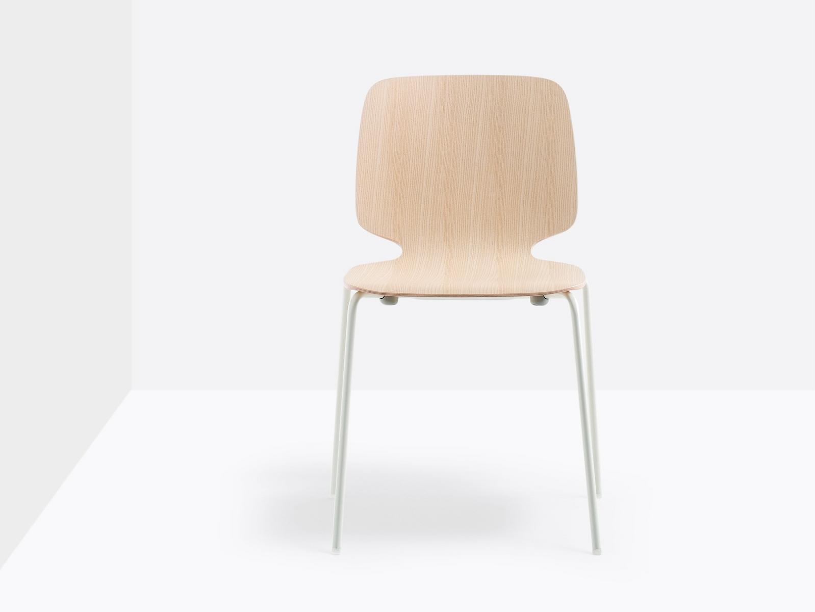 Stackable multi-layer wood chair | Babila 2710 by Pedrali