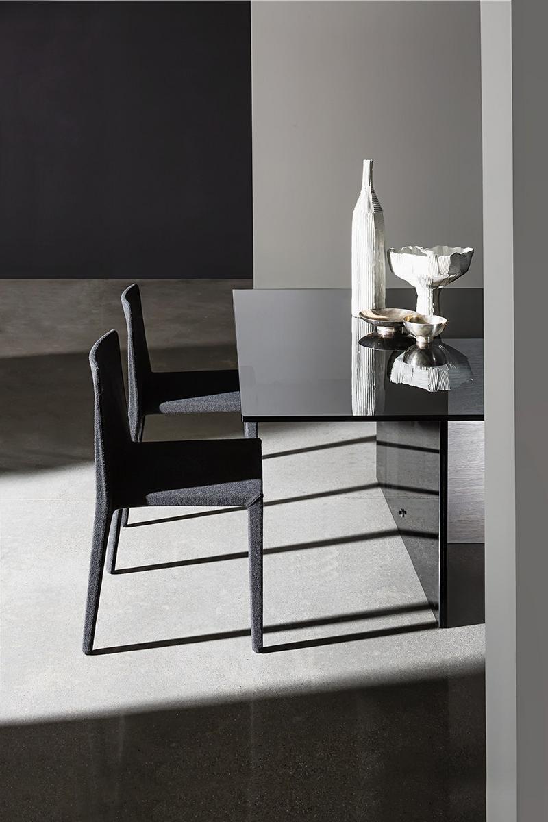 Square wood and glass table | Regolo by Sovet