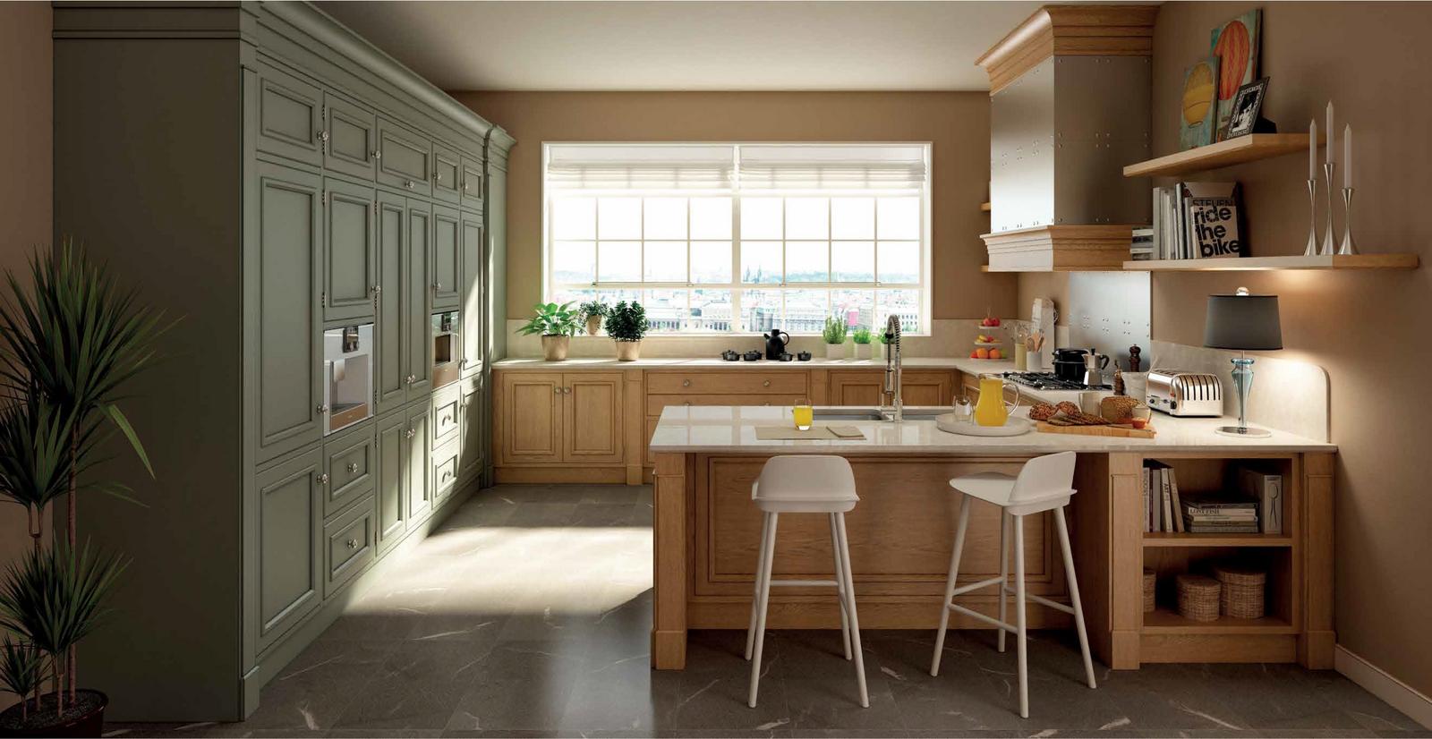 Veneer kitchen with handles FM bottega d'Arte Boston