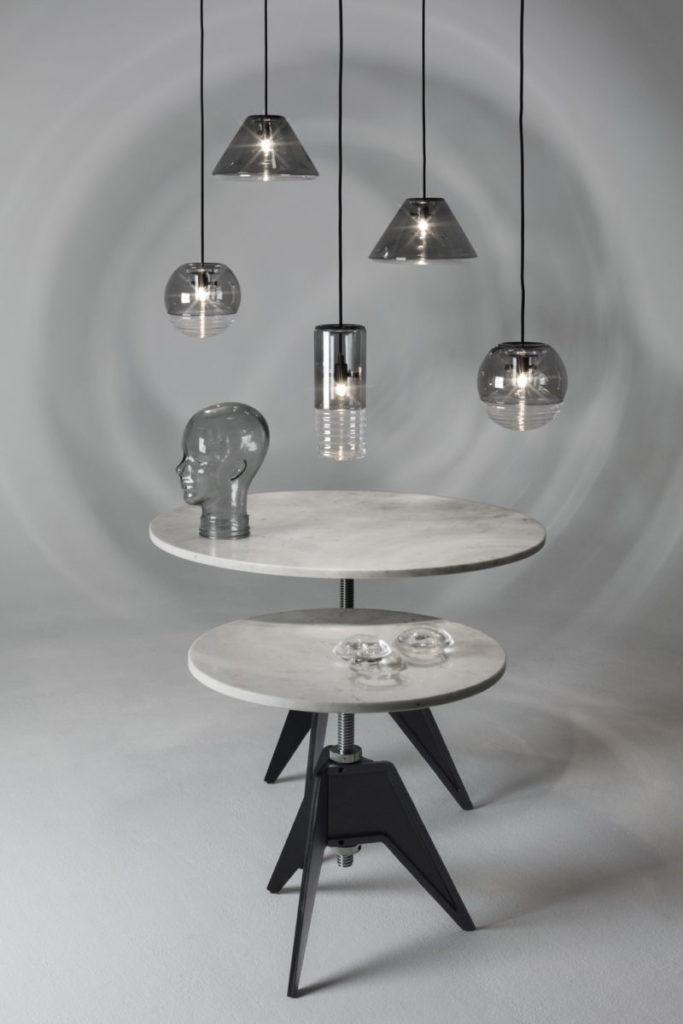 Glass pendant lamp in a contemporary style | Flask by Tom Dixon