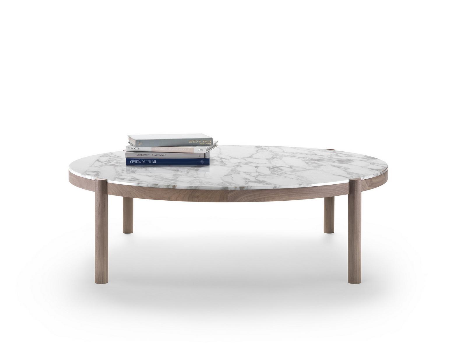 Round marble coffee table | Gustav by Flexform