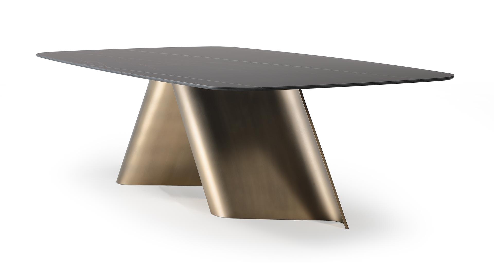 Rectangular Marble glass table | Esse by Reflex