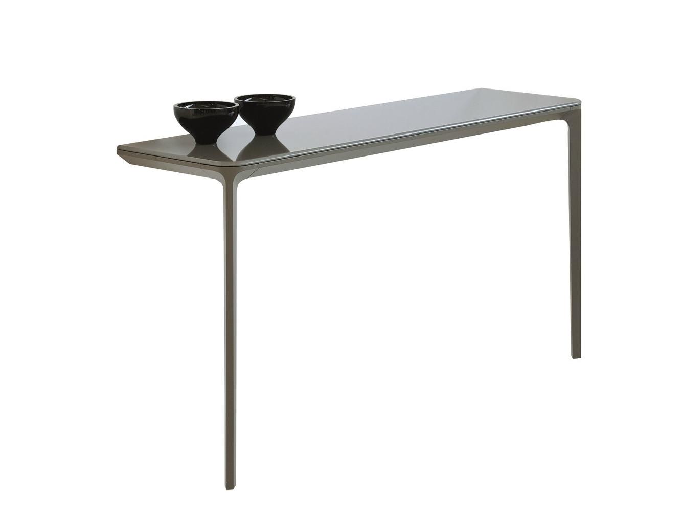 Rectangular glass console table | Slim 2 Legs by Sovet