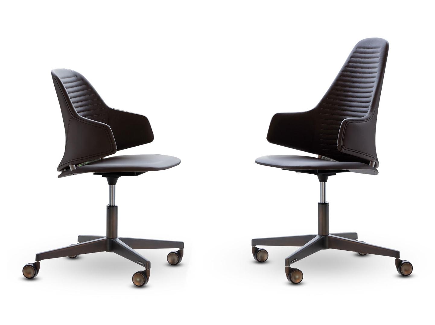 Height-adjustable leather office chair | Vela by Reflex
