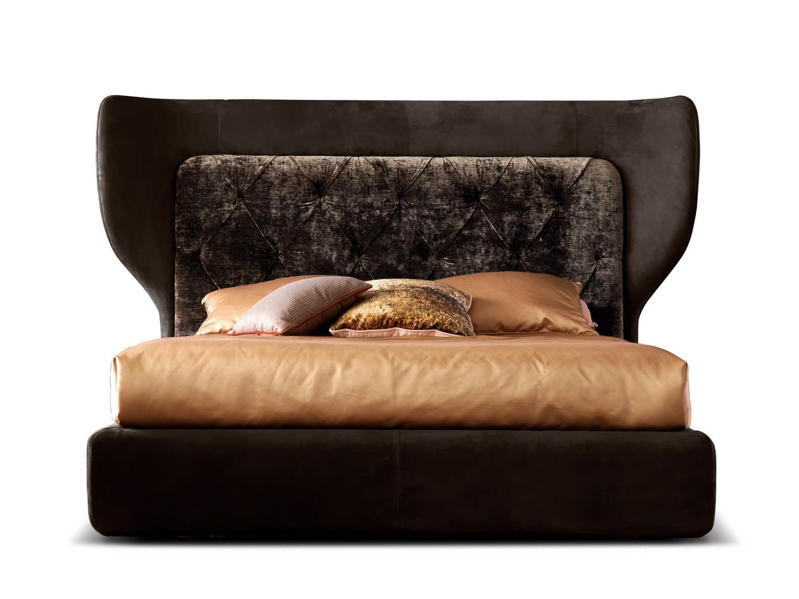 Double bed with high headboard | Snake by Grilli