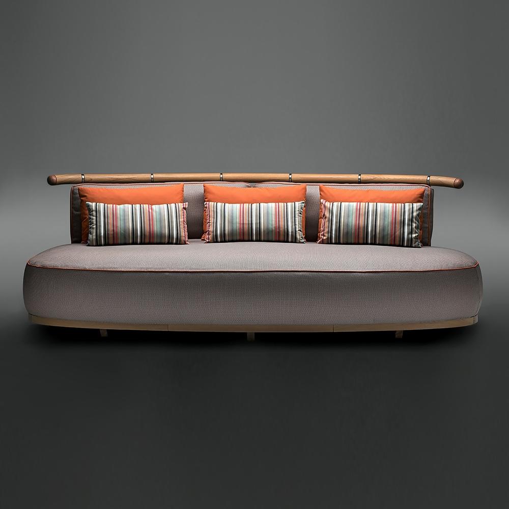 Curved fabric sofa | Coriandolo by Annibale Colombo