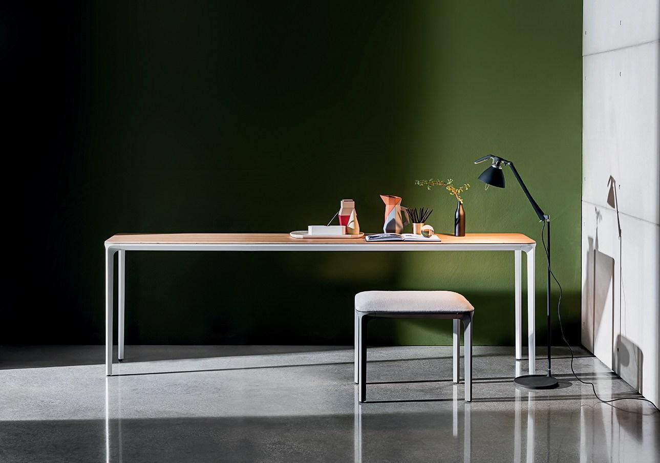 Rectangular glass console table | Slim 4 Legs by Sovet